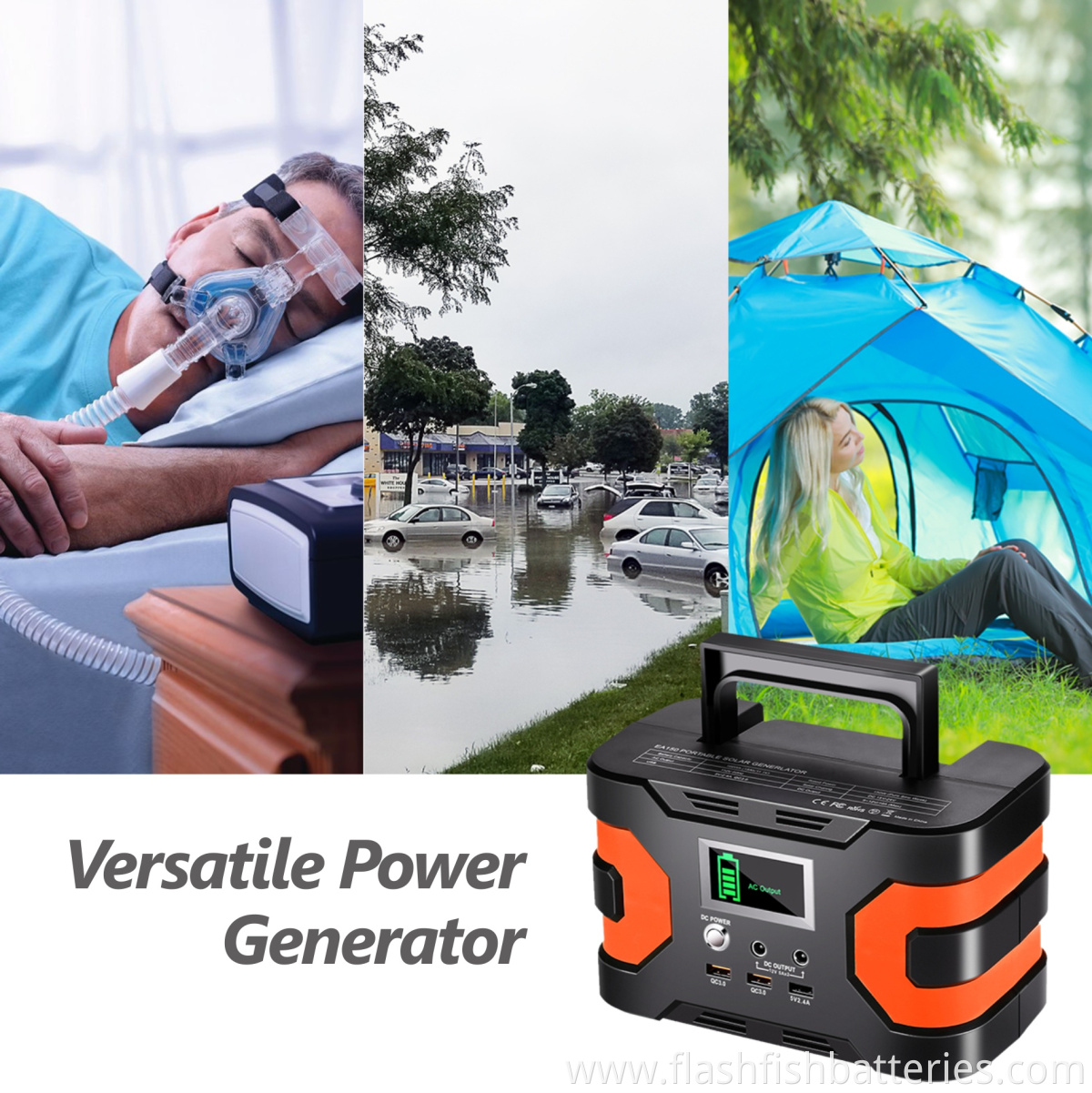 New 166Wh lithium battery mini home backup power system mini portable Solar power generator